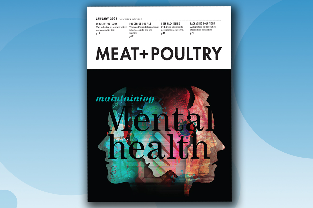 MEAT+POULTRY magazine cover showcasing Tabbie award-winning feature.